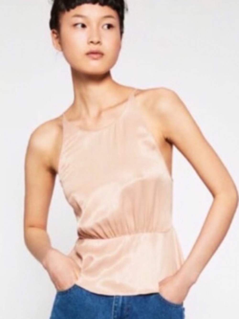 NWT ZARA Strappy Silky Cami Top